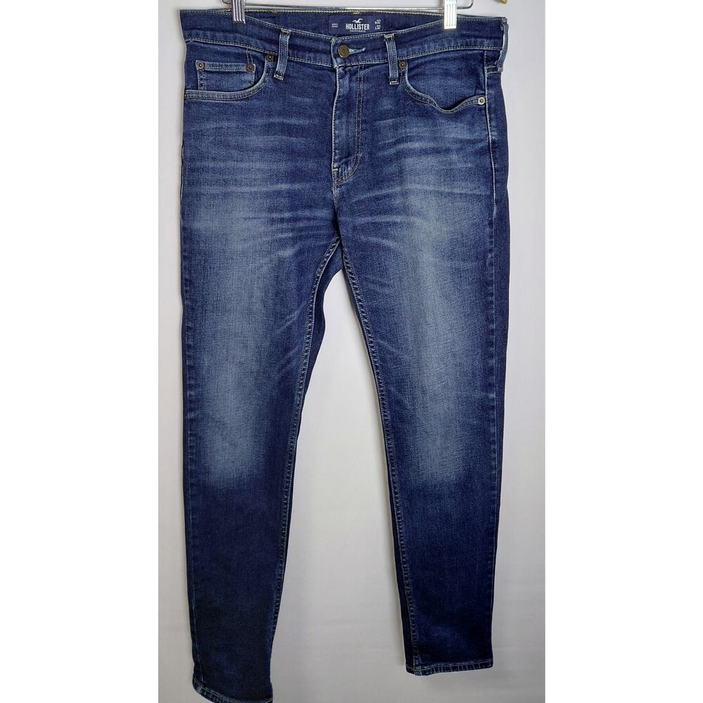 HOLLISTER CALIFORNIA Jeans Blue Solid Denim Men Size W32 L32